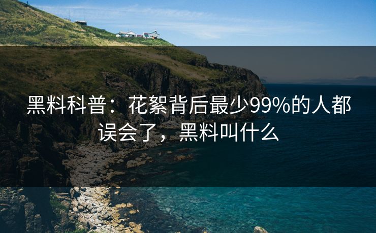 黑料科普:花絮背后最少99%的人都误会了,黑料叫什么 黑料科普:花絮背后最少99%的人都误会了,黑料叫什么